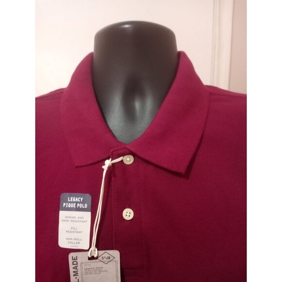 New St. John's Bay Mens Shirt XL Red Short Sleeve Polo New with Tags Legacy Polo - Picture 6 of 11